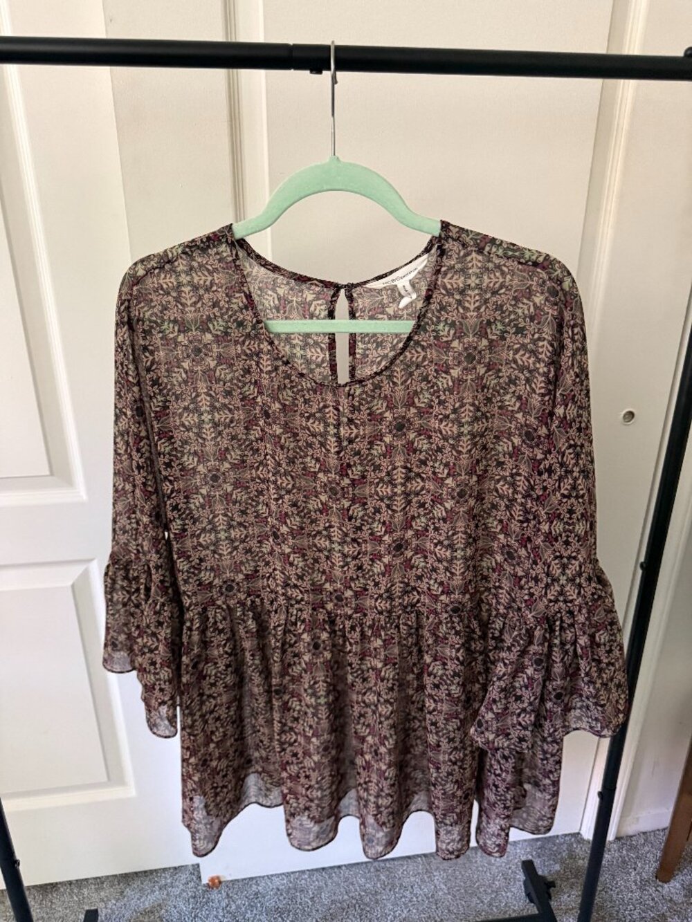BCBGeneration Boho Peplum Blouse Large